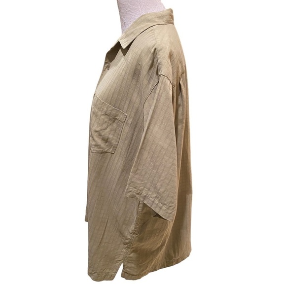 Caribbean Button Up Men’s Loose Shirt Casual Vacation Shirt Sz XL Silk & Cotton - Picture 4 of 14